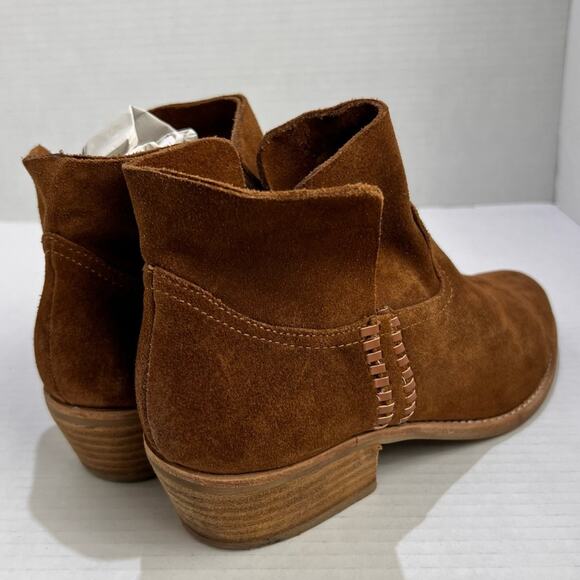 Dolce Vita Booties Womens 7 Chestnut Brown Suede Leather Western Block Heel Boho - Picture 11 of 12